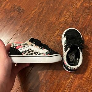 Toddler flowered Vans